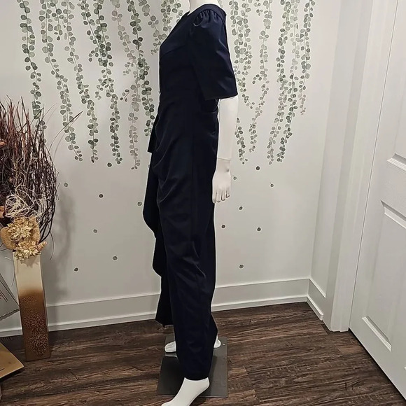 NWOT XSCAPE Ruffle Ruched Maxi Dress Sz 12 - Picture 8 of 10